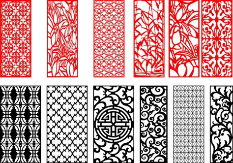 Laser Cut Jali Inspired Screen Pattern Designs Set Free CDR Vectors Art