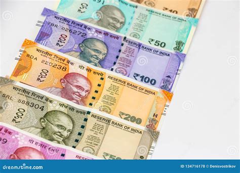 New Indian 10 50 100 200 500 And 2000 Rupees Banknotes Colorful