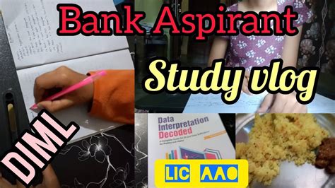 A Day In The Life Of Bank Aspirant Study Vlog Bank Exams Lic