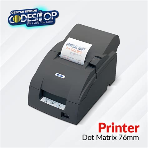 Jual Epson TM U220A Printer Dot Matrix 76mm Auto Cutter Cetak Struk