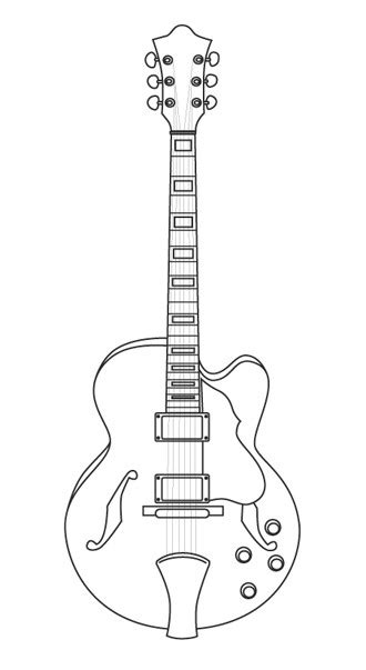 Coloriage Guitare Rock Dessin Dessin Gratuit à Imprimer