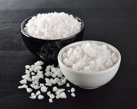 Sea Salt In A Bowl On White Background Stock Photo Image Of Mineral