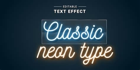 Premium Vector Editable Neon Tube Text Effect Generator