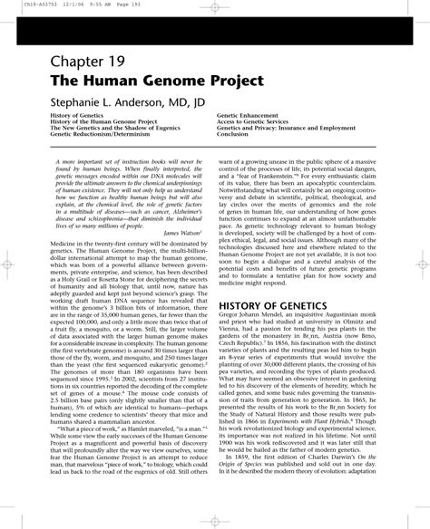 Pdf The Human Genome Project And International Health