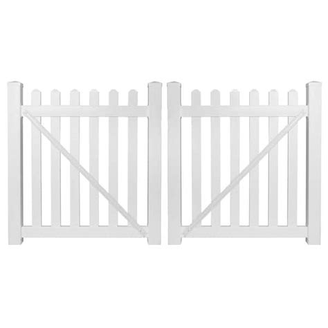 Weatherables Chelsea Ft W X Ft H White Vinyl Picket Fence Double