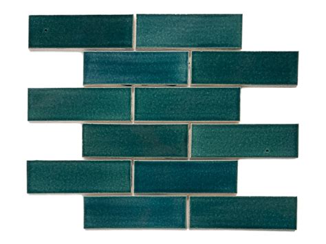 2x6 Teal Ceramic Subway Tile Teal Backsplash Tile Mercury Mosaics