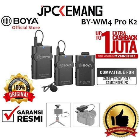 Promo Boya By Wm4 Pro K2 Dual Channel Wireless Microphone Boya Original ...