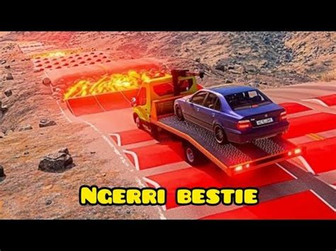 Menegangkan Detik Detik Kendaraan Melewati Bara Api Membar BeamNG