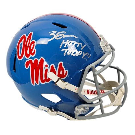 Zach Evans Signed Hotty Toddy Inscription Ole Miss Rebels Speed Full — Rsa