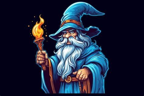 Premium Ai Image Old Wizard Clipart Black Background