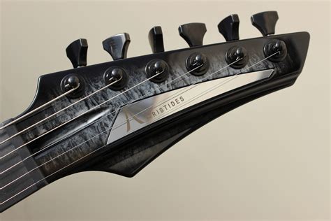 Dark Grey Sapphire Flamed Marble Burst Gloss Aristides Guitars