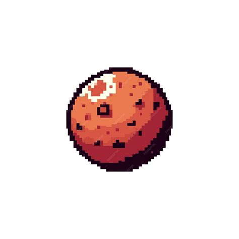 Premium Vector Mars Planet In Pixel Art 8 Bit Retro Vector Illustration