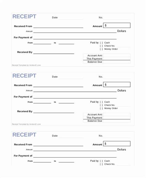 Paid In Full Receipt Template Free