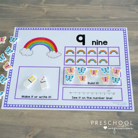 Rainbow Counting Mats Preschool Inspirations