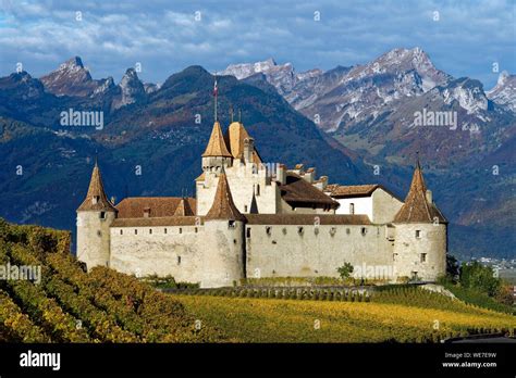 Castle aigle switzerland vaud castle hi-res stock photography and ...