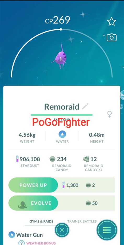 Pokémon GO Shiny Remoraid – Trade 1.000.000 stardust (Read Describe ...