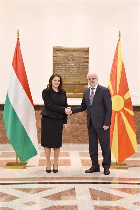 Speaker Xhaferi Meets Hungarian President Nov K