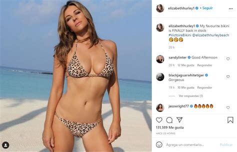 Elizabeth Hurley levanta suspiros en Instagram se luce a sus años en atrevido bikini de