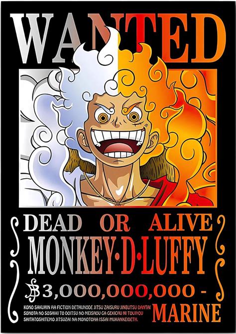 Dekedun One Piece Monkey D Luffy Wanted Poster Anime Canvas Poster Wall