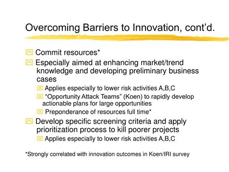 PPT Common Barriers To Innovation PowerPoint Presentation Free