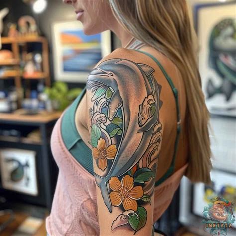 Diving into Femininity: Exploring Beautiful Dolphin Tattoo Designs for ...