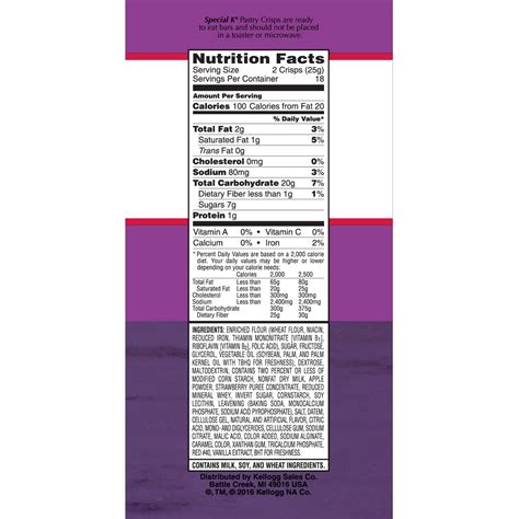 Special K Nutrition Facts Strawberry | Besto Blog