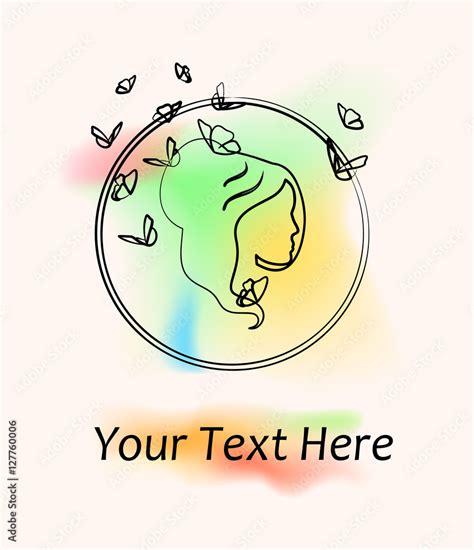 girl logo stock vector adobe stock