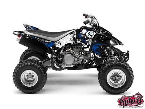 Yamaha Yfz Atv Trash Graphic Kit Black Blue Kutvek Kit Graphik