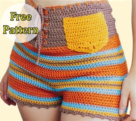 High-Waisted Crochet Shorts with Pockets | Crochet Pattern ideas