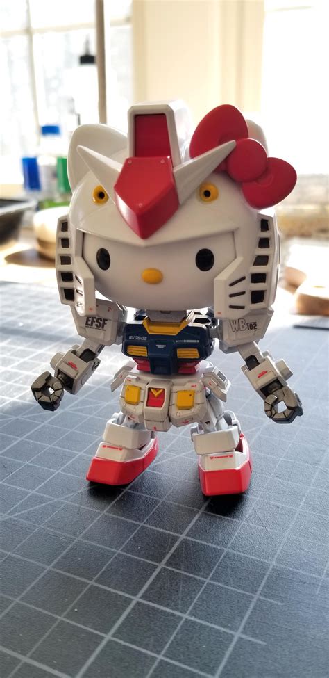 Sd Hello Kitty X Gundam Rx 78 2 Gunpla