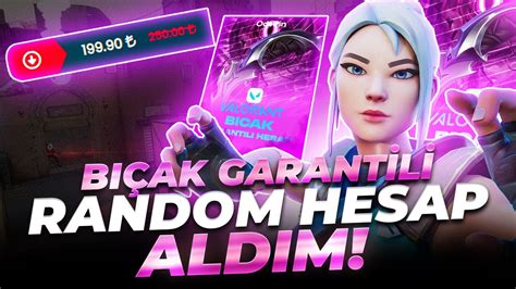 BIÇAK GARANTİLİ RANDOM HESAP ALDIM VE DERECELİ GİRDİM Valorant YouTube