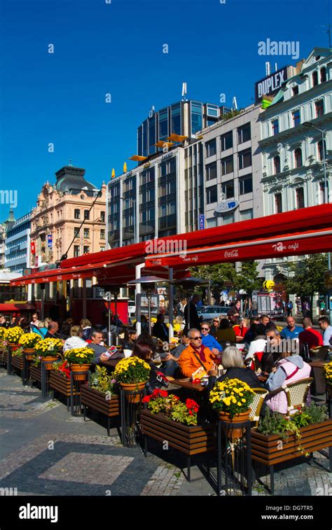 Cafe Tramvaj Terrace Patio Vaclavske Namesti The Wenceslas Square