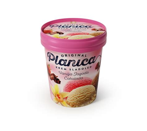 Planica Original Chocolate Strawberry Vanilla Ljubljanske Mlekarne