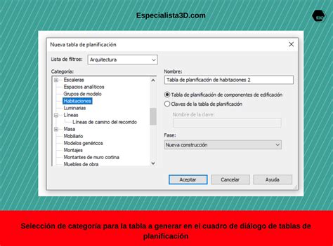 Tablas En Revit Especialista D