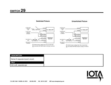 IOTA I320 Emergency Ballast Wiring Diagram Manualzz