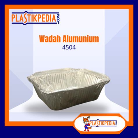 Jual Aluminium Foil Tray Wadah Cup Kue Kotak Persegi Panjang 4504 Isi