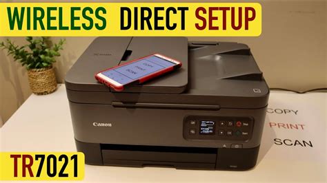 Canon Pixma Tr7021 Wireless Direct Setup Youtube