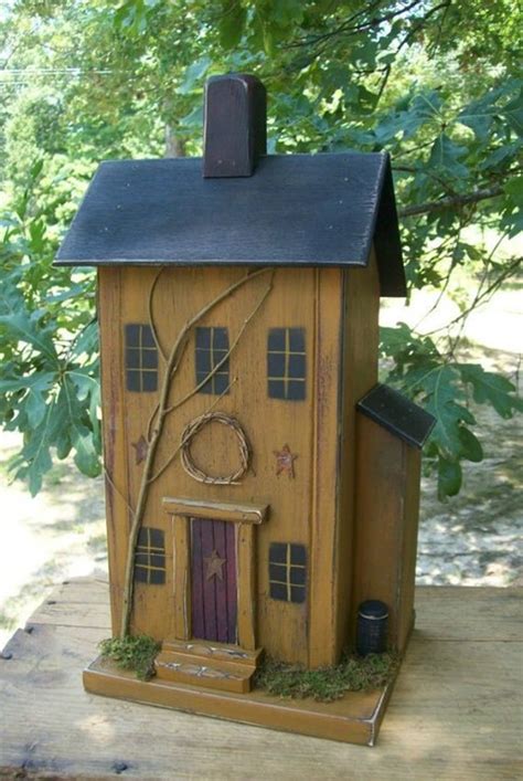 Primitive Birdhouse Saltbox Saltbox Birdhouse Rustic