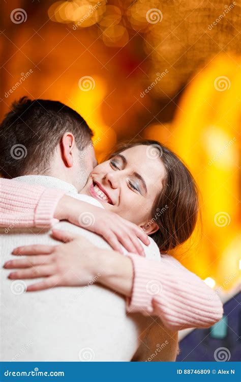 Two lovers hugging in hall stock image. Image of husband - 88746809