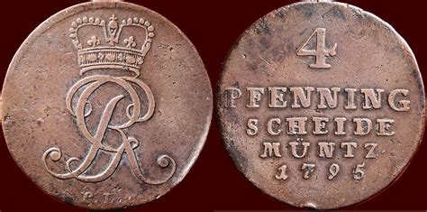 4 Pfenning 1794 GERMANY BRAUNSCHWEIG CALENBERG HANNOVER GEORG III