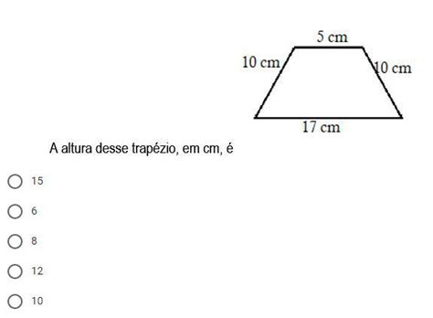 Considere O Trapézio Isósceles A Seguir Br