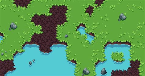 2d Topdown Grassland Pixelart Tileset 2d Environments Unity Asset Store