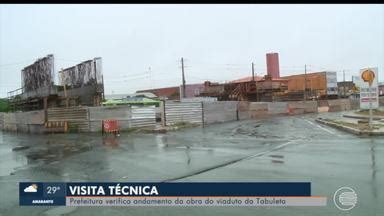 PITV 1ª Edição Prefeitura vistoria obra de viaduto da Tabuleta