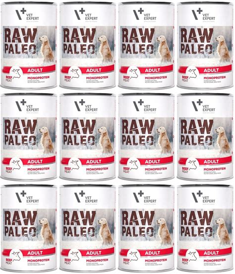 VetExpert Raw Paleo ADULT Beef 12 X 400 G 12123343484 Allegro Pl