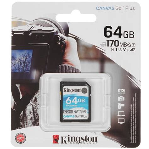 Купить Карта памяти Kingston Canvas Go Plus Sdxc 64 ГБ Sdg364gb в интернет магазине Dns