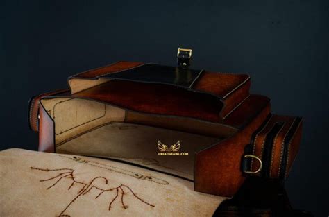 Выкройка необычного кожаного портфеля/рюкзака