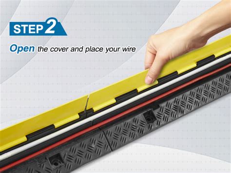 Vevor 3 Pcs Cable Protector Ramp 2 Channel 5443 Kg Load Wire Cable