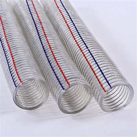 Production Of Customizable Clear PVC Steel Wire Reinforced Suction Hose