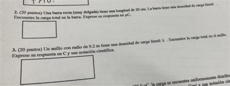 Solved Puntos Una Barra Recta Muy Delgada Tiene Chegg