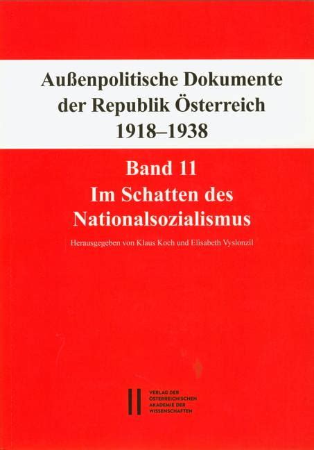 Aussenpolitische Dokumente Der Republik Osterreich 1918 1938 Fontes